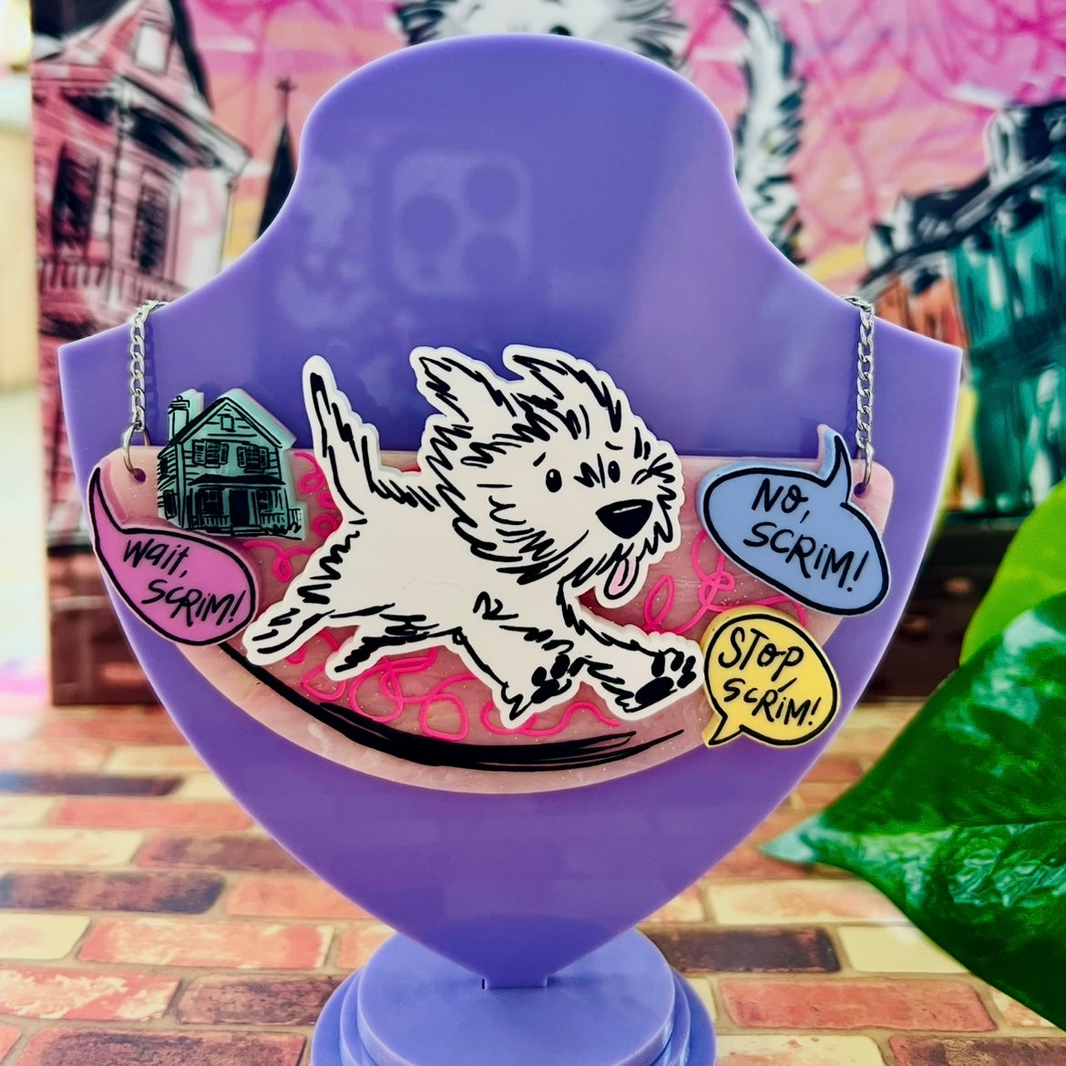Scrim On The Run Statement Necklace