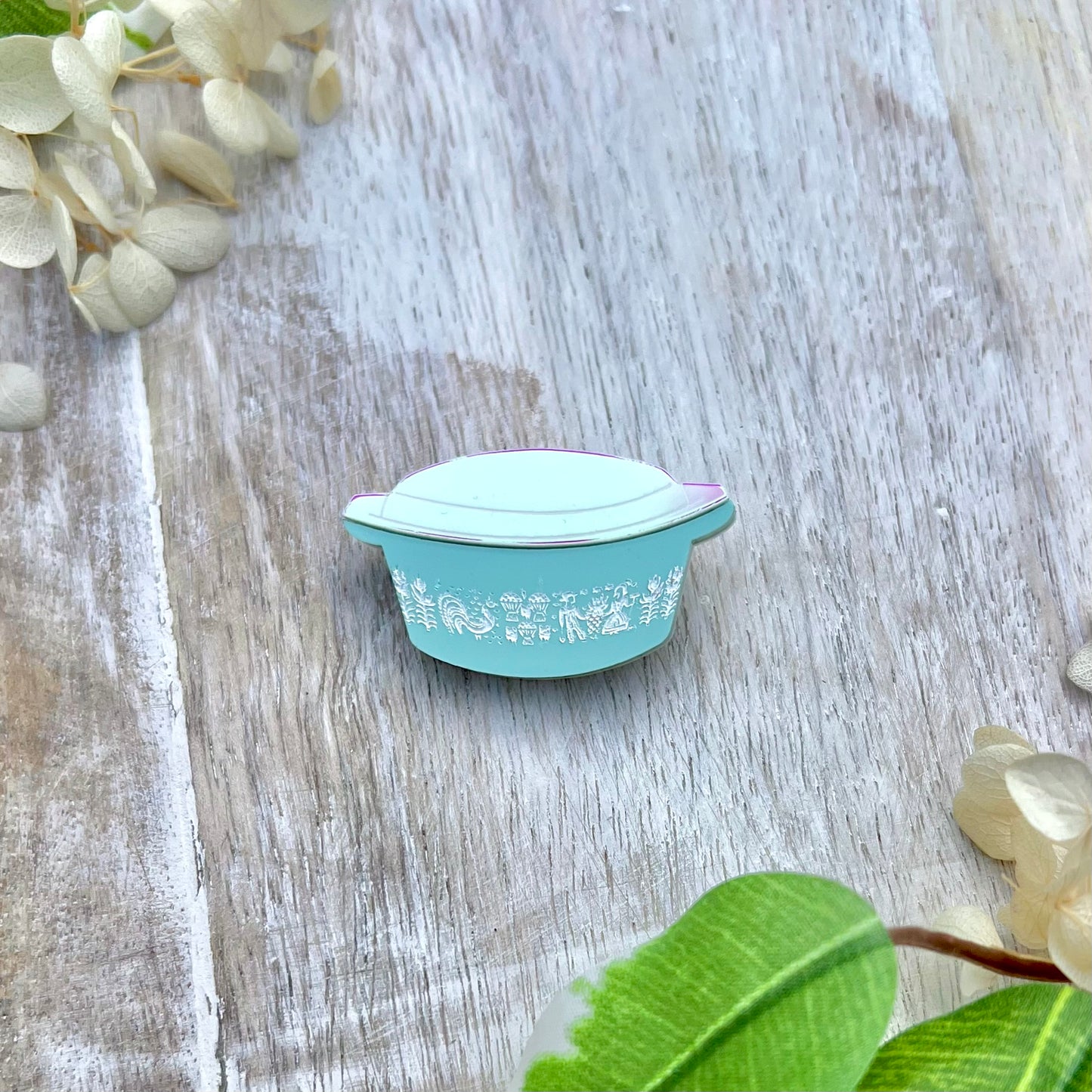 Blue Pyrex Mini Brooch