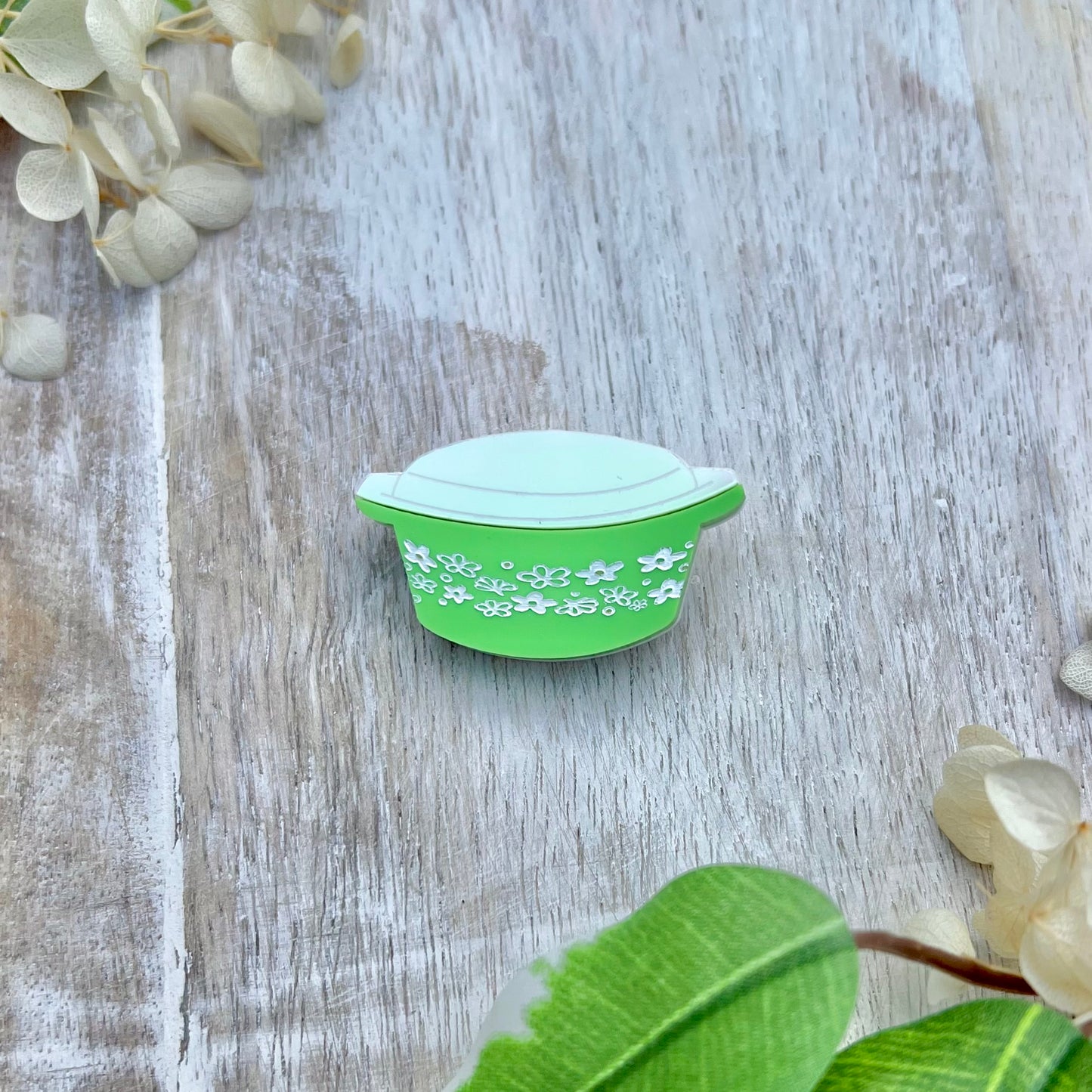Green Pyrex Mini Brooch