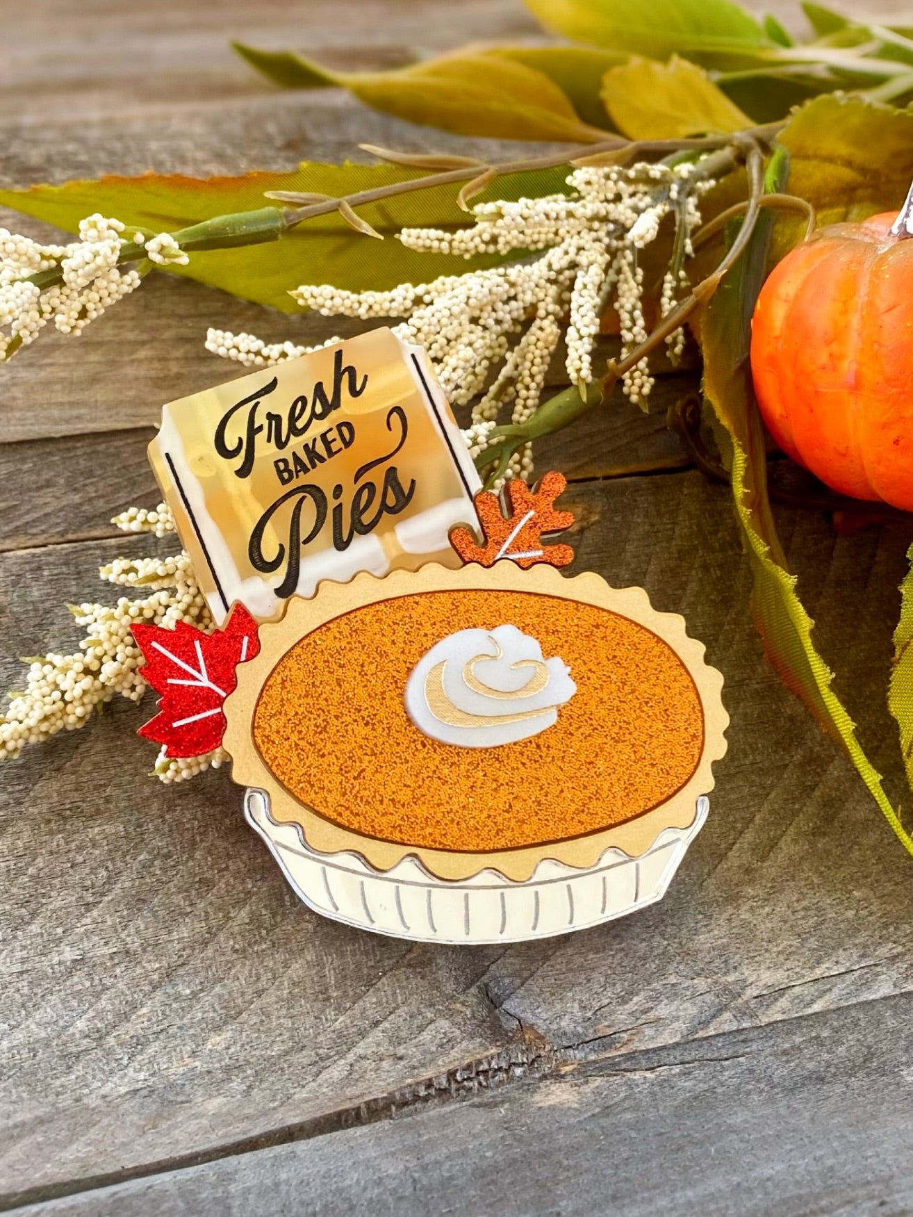 Pumpkin Pie Brooch