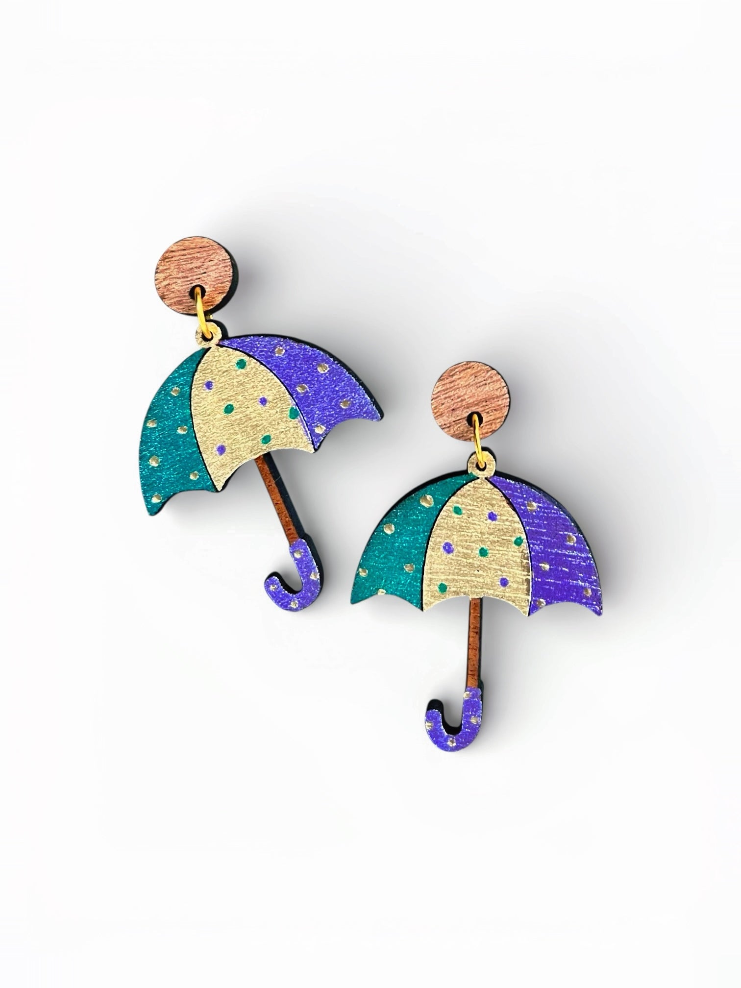 Mardi Gras Umbrella Earrings