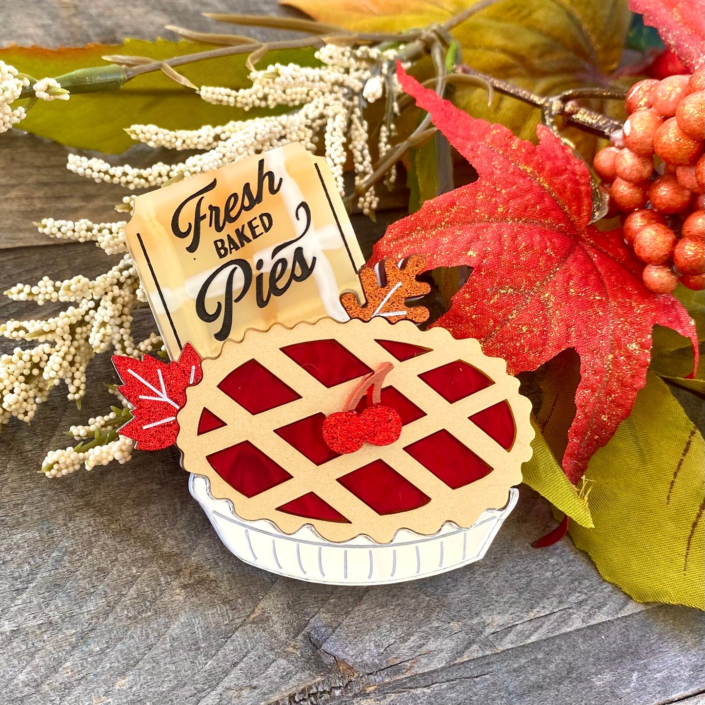 Fresh Baked Cherry Pie Brooch