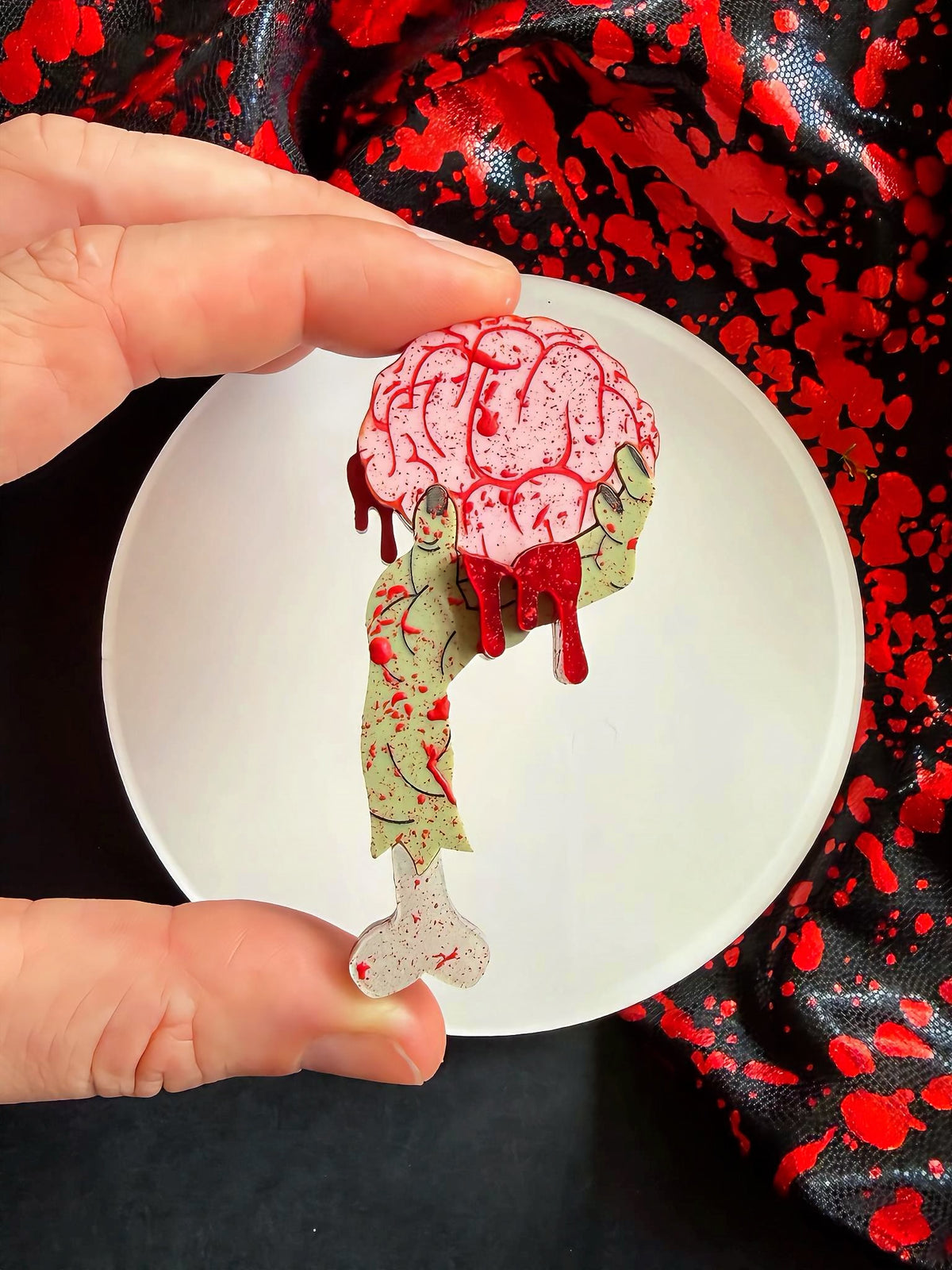 Zombie Brains Brooch