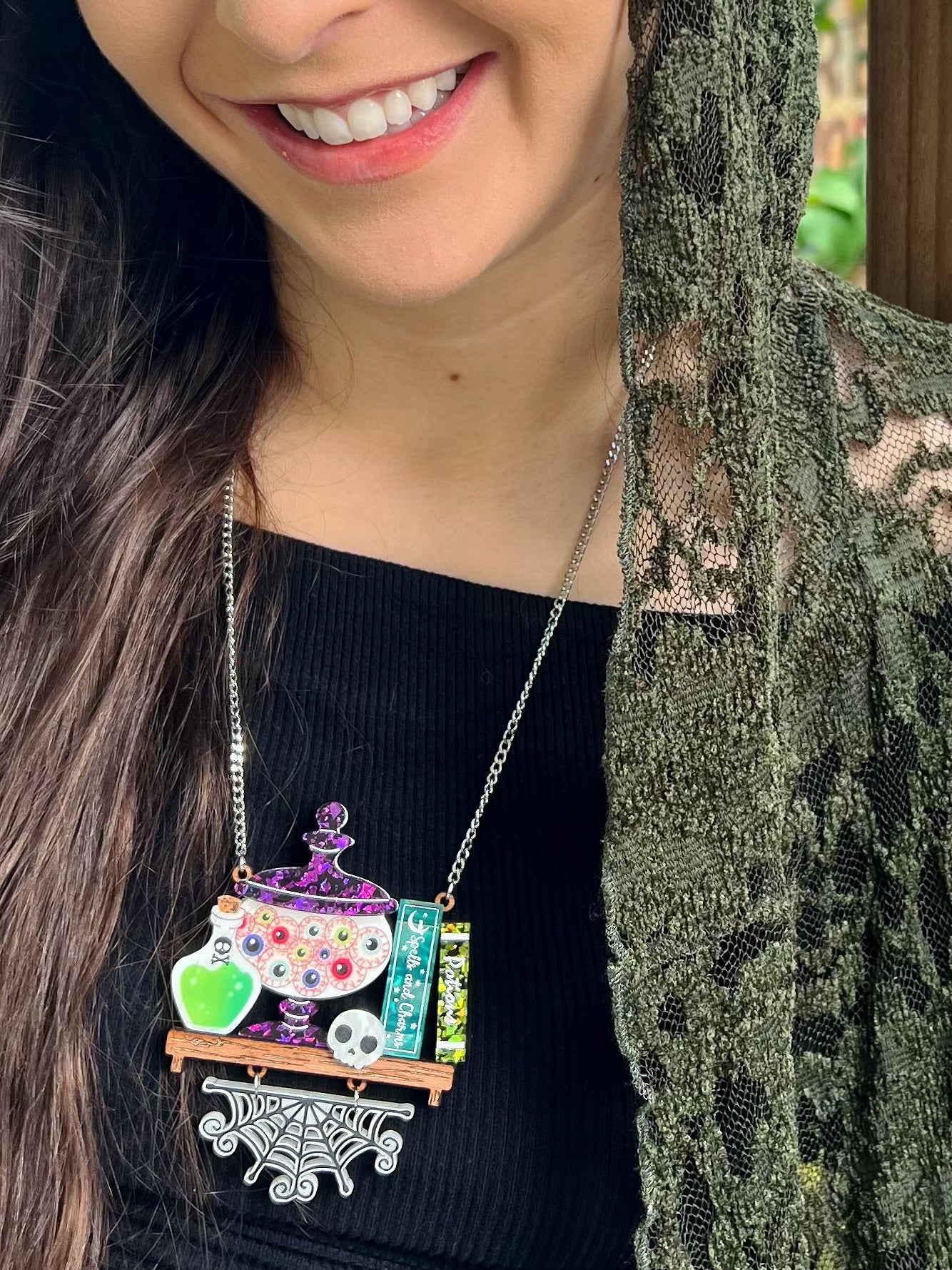 Spooky Shelf Necklace/Brooch