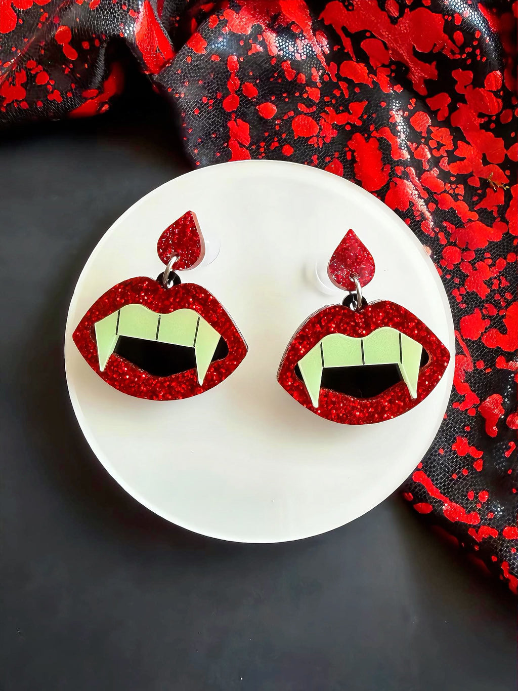 Vampire Teeth Earrings (Glow in the Dark!)