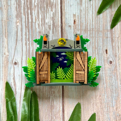 Jurassic Gate Brooch (Interactive!)