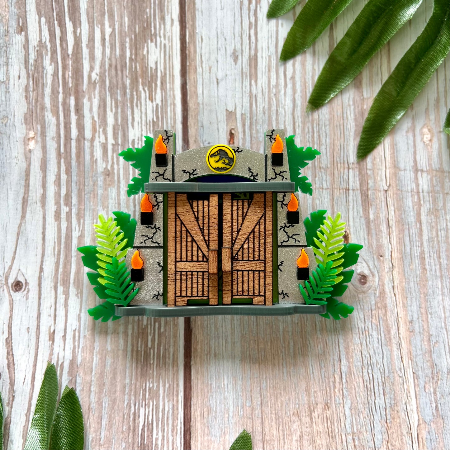 Jurassic Gate Brooch (Interactive!)