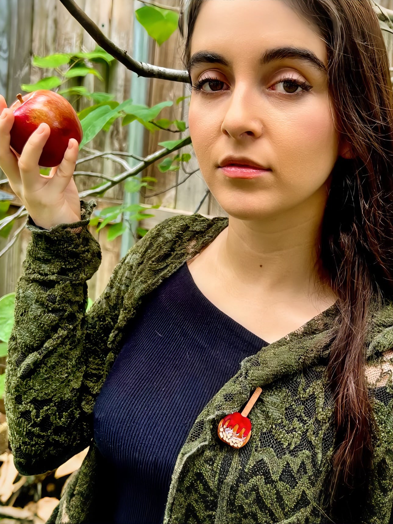 Candy Apple Brooch