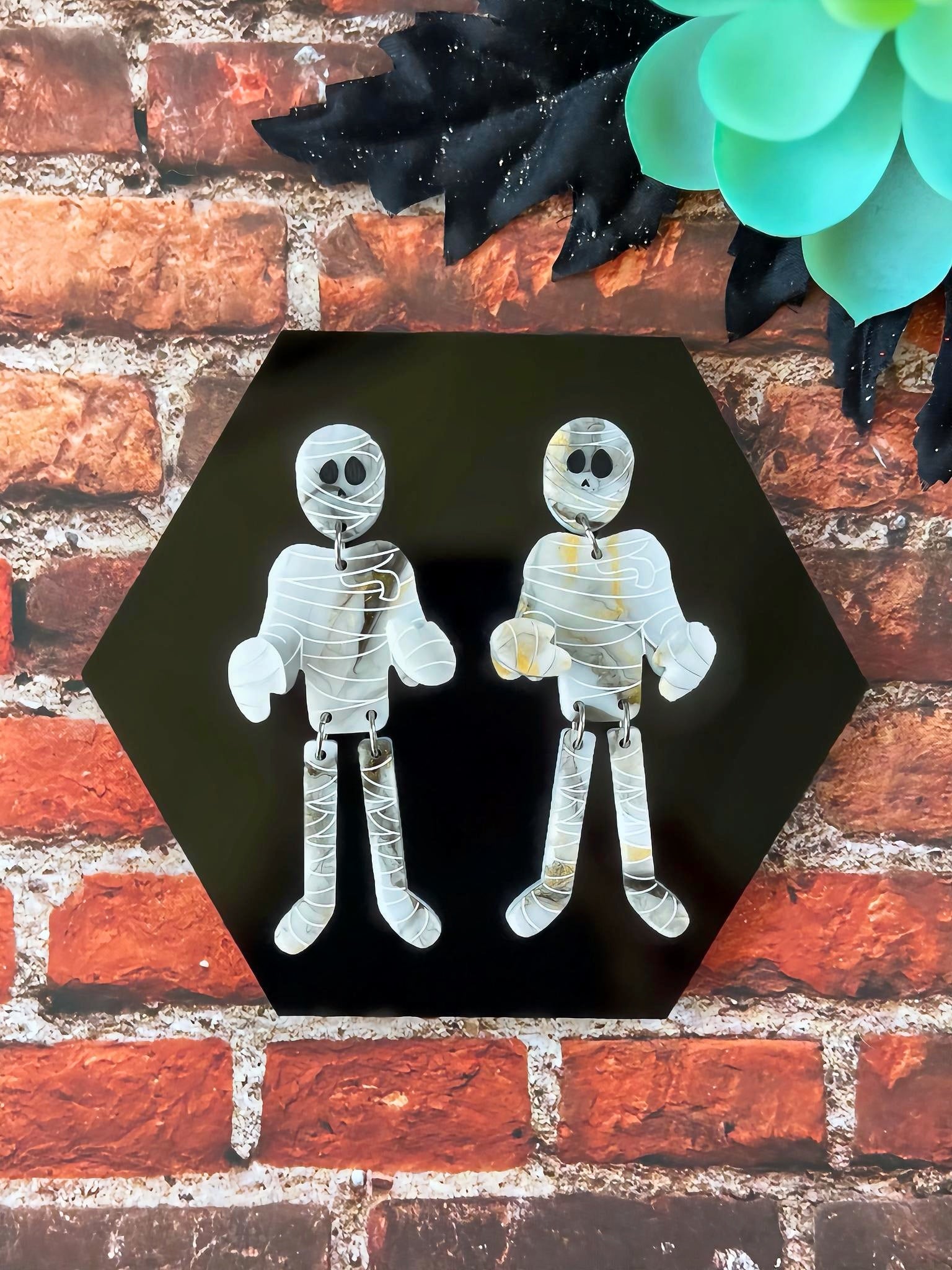 Mummy Dangle Earrings (Interactive)