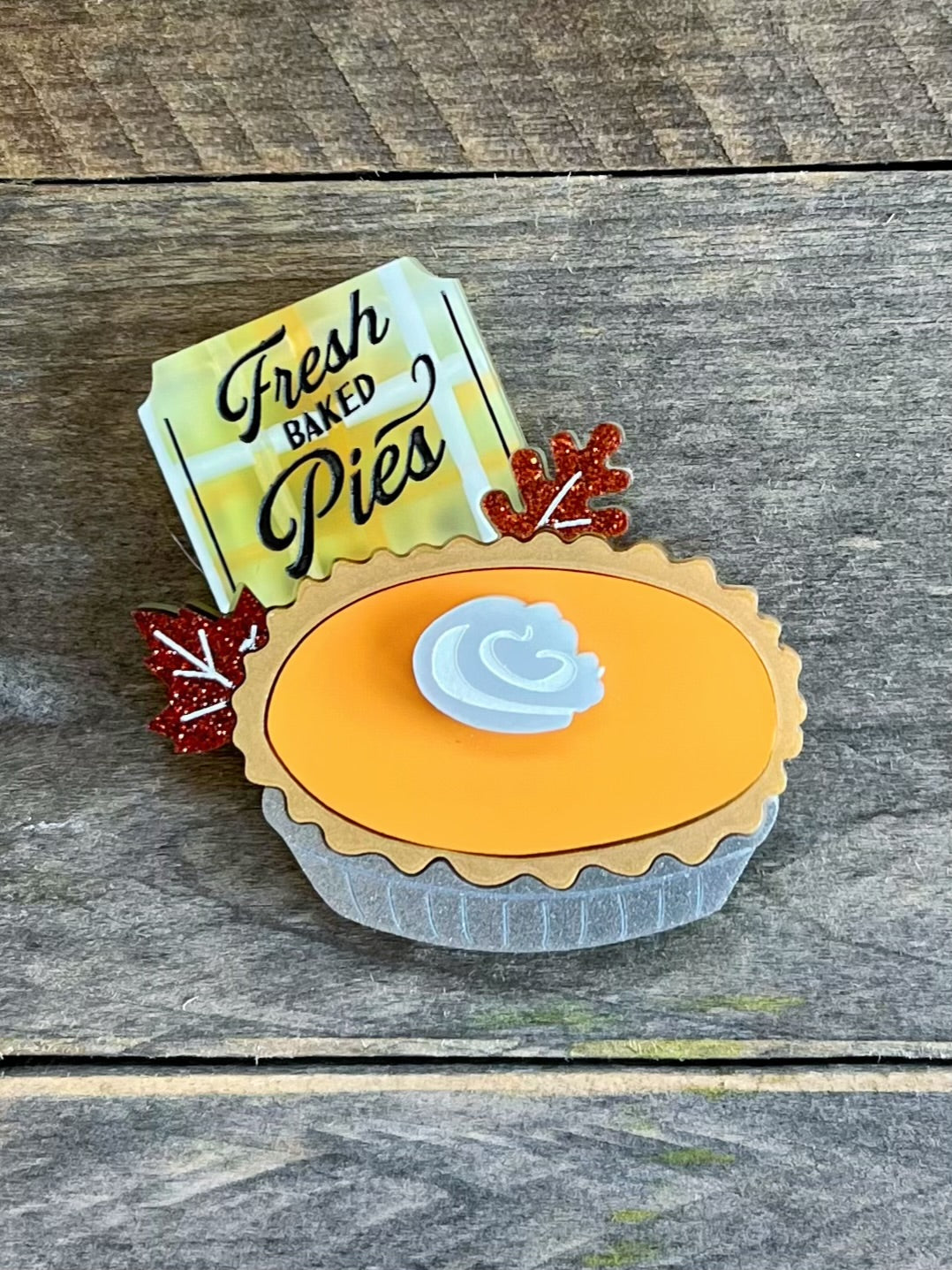 Fresh Baked Pumpkin Pie Brooch