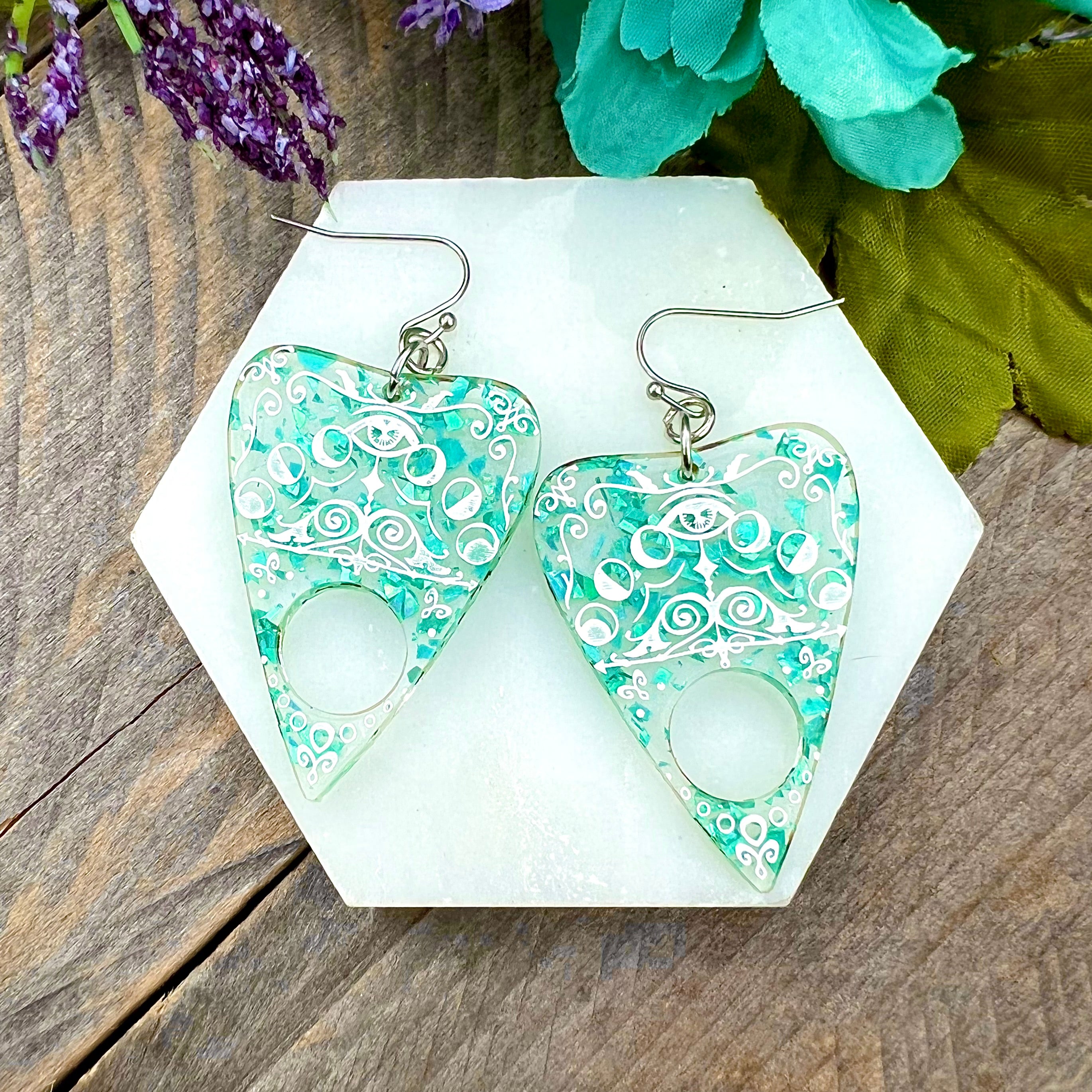 Ouija Planchette Earrings