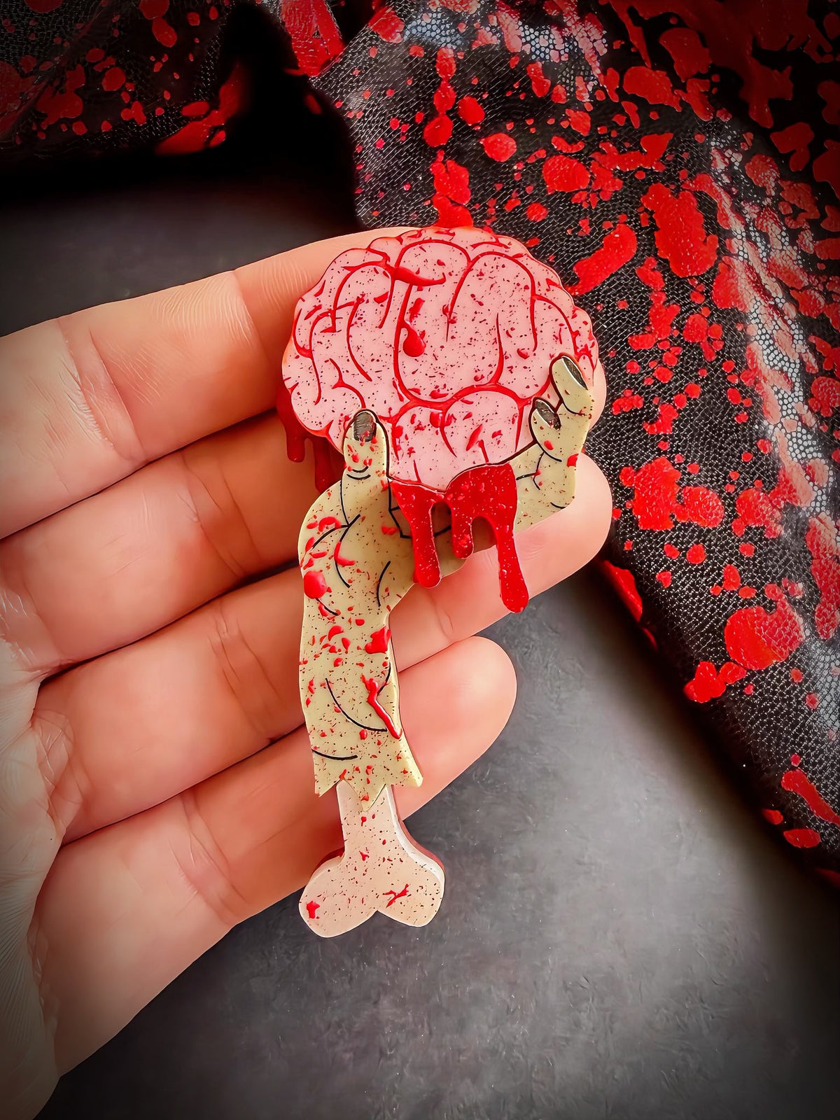Zombie Brains Brooch