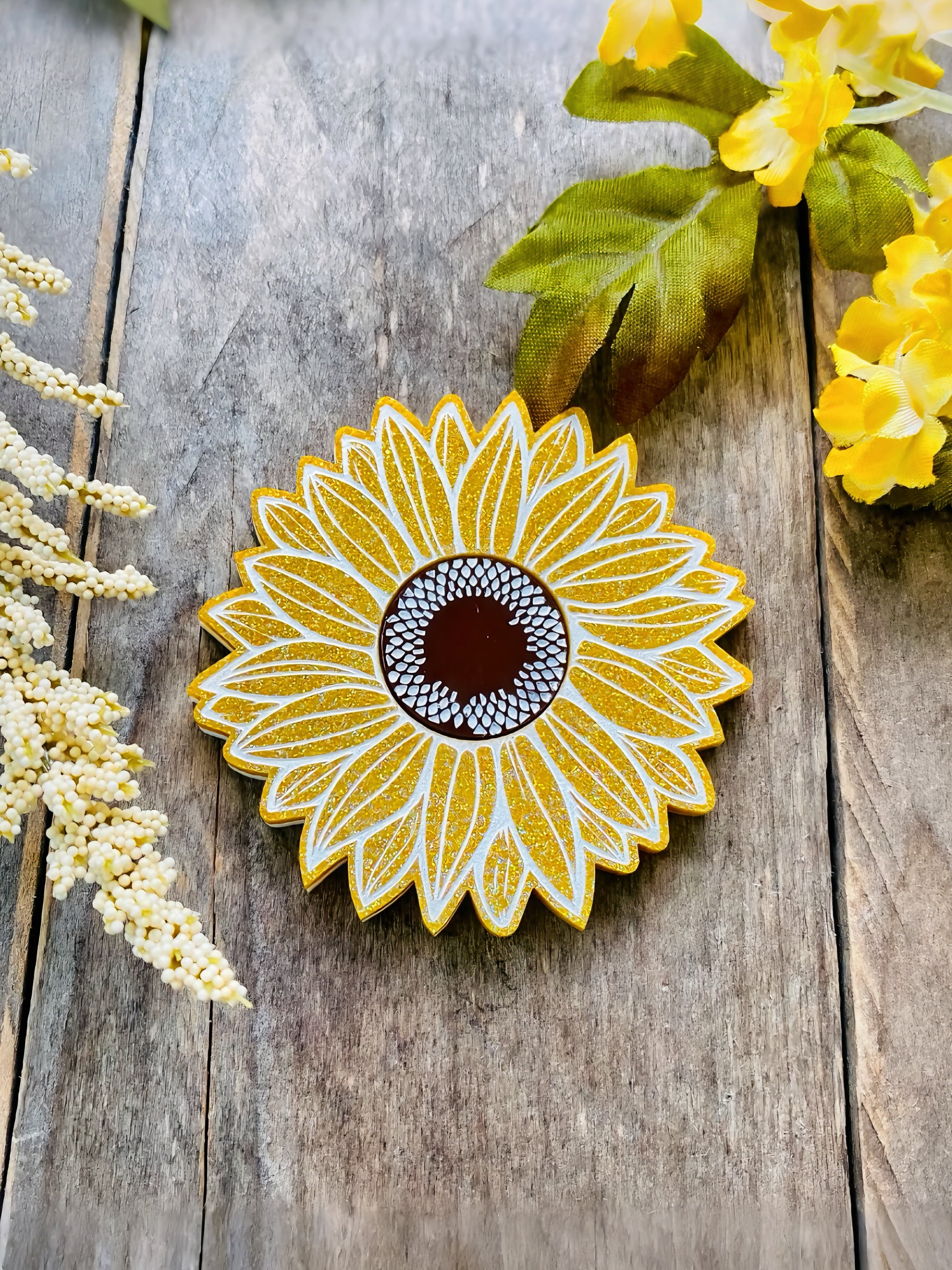 Sunflower Brooch