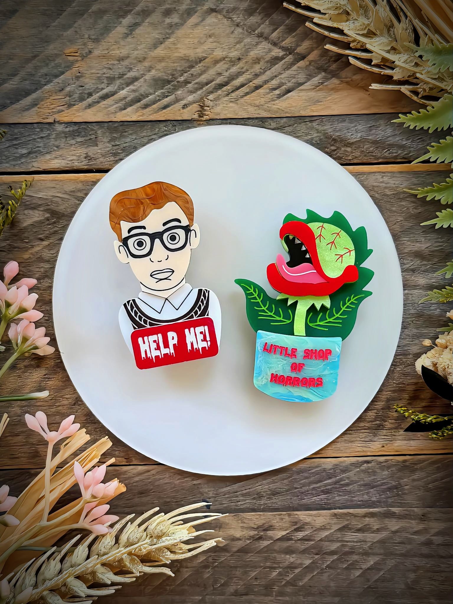 Little Shop of Horrors Brooch Set