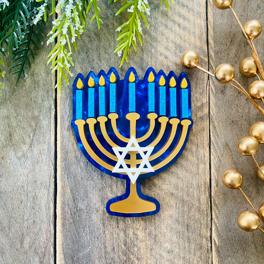 Menorah Brooch