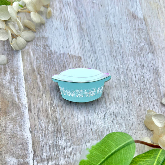Blue Pyrex Mini Brooch