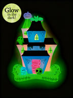 Spooky Haunted House Brooch - Glow in the Dark!
