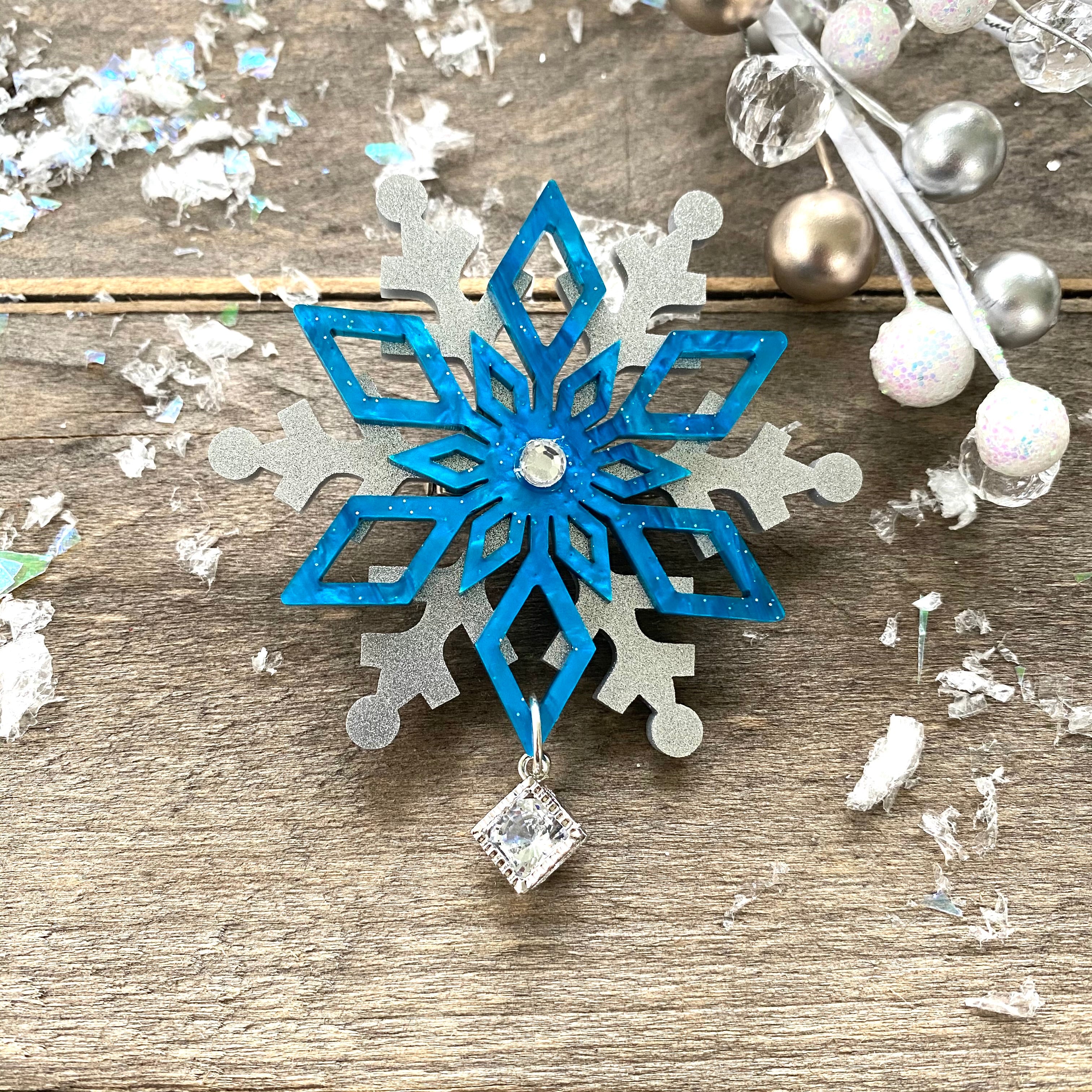 Sparkling Snowflake Brooch