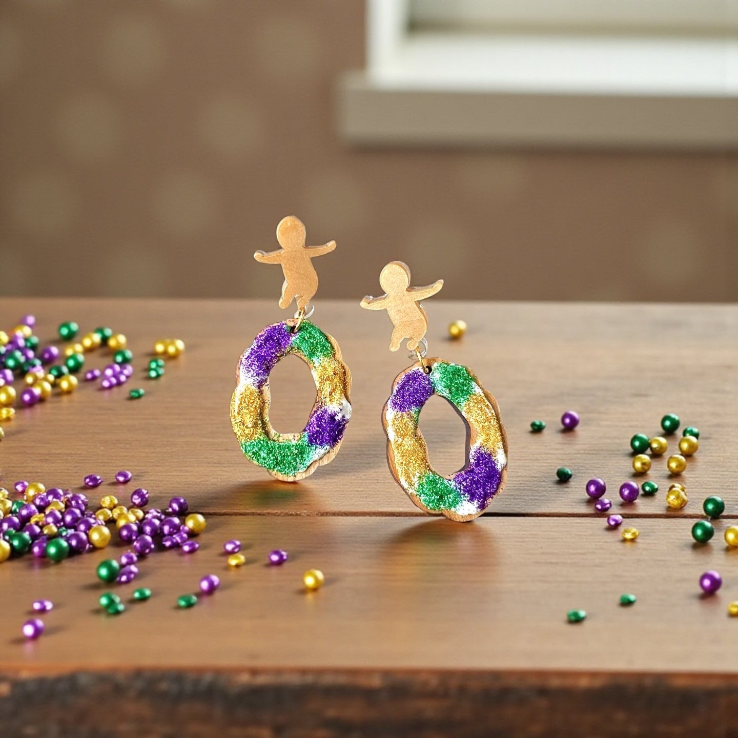 King Cake Earrings