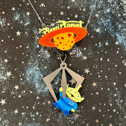 Planet Necklace with Alien (Interactive)