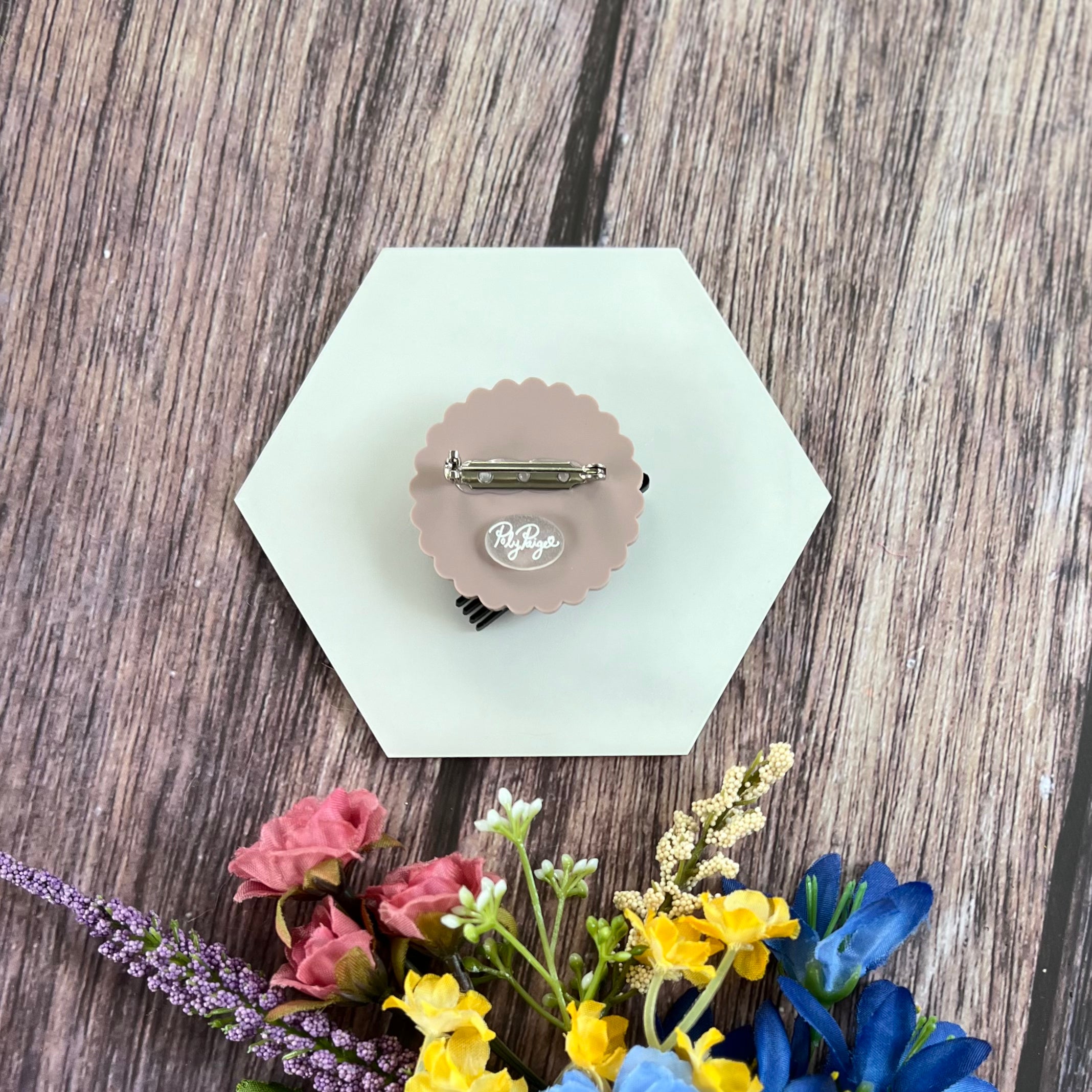 Butter Waffle Brooch