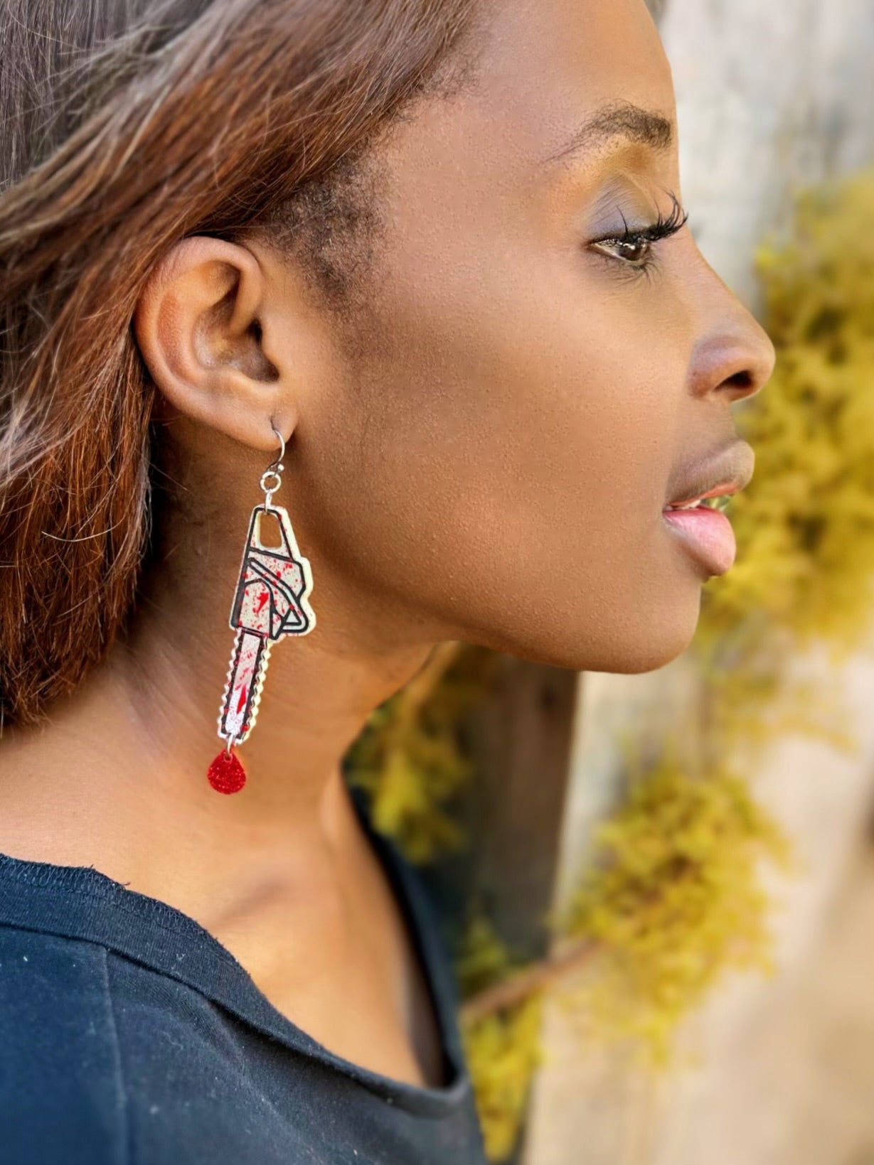 Bloody Chainsaw Earrings