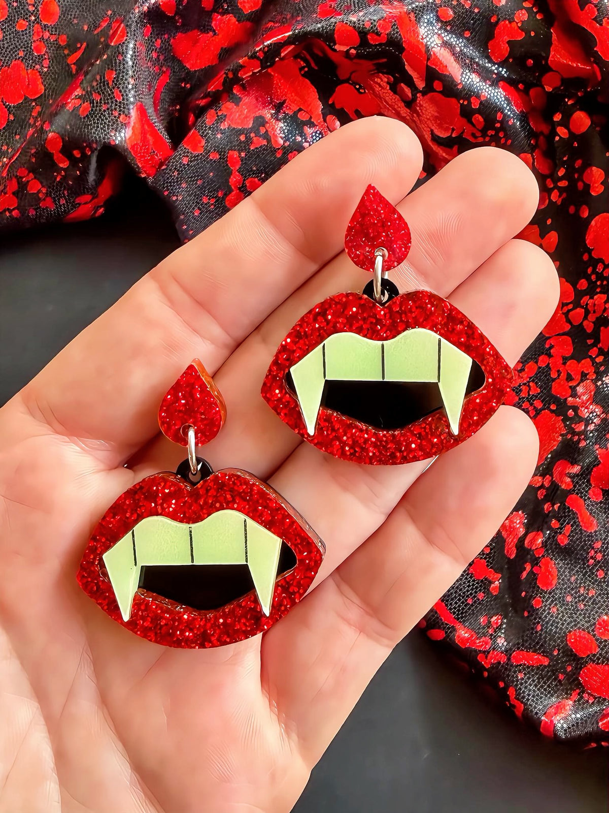 Vampire Teeth Earrings (Glow in the Dark!)
