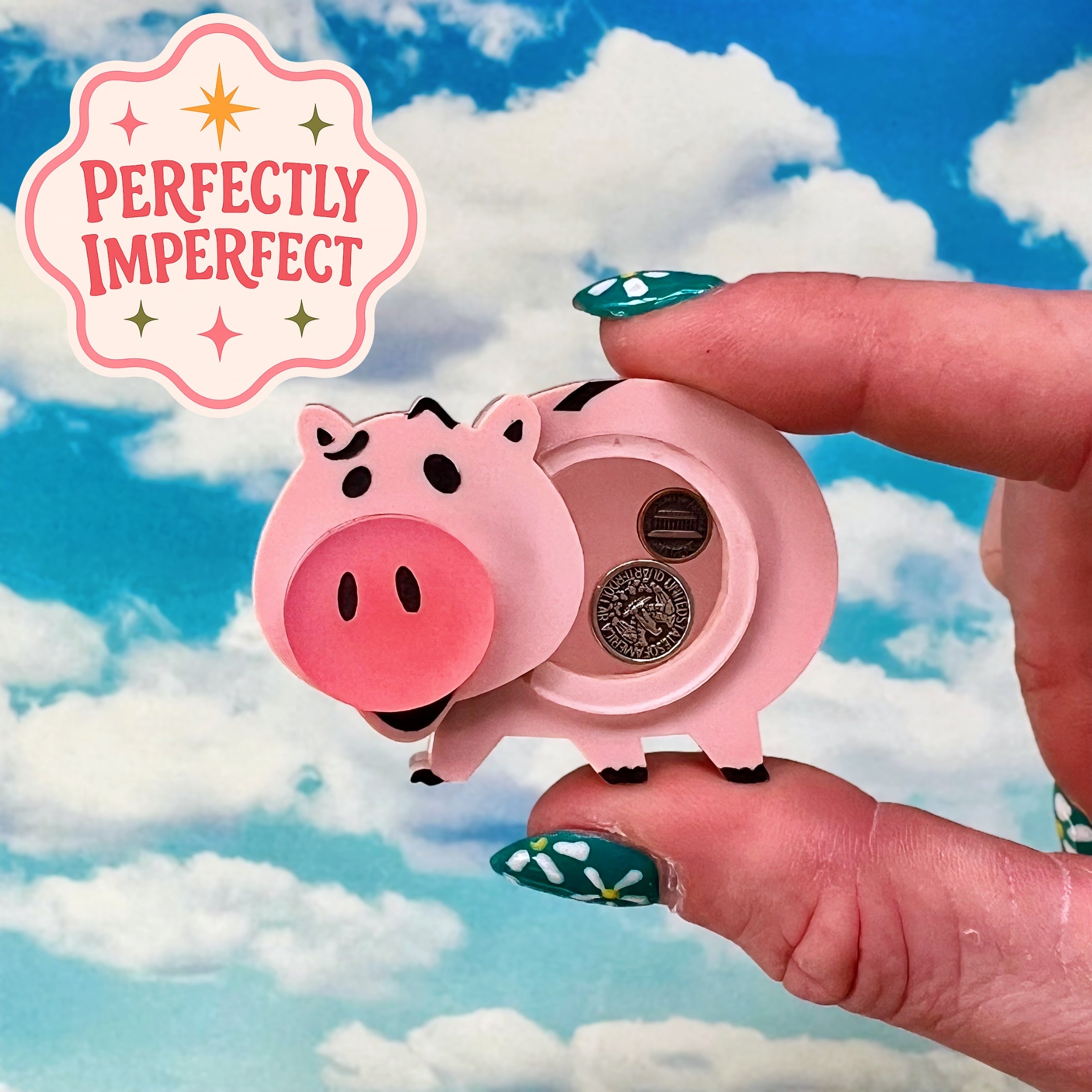 Piggy Bank Brooch (Interactive) IMPERFECT