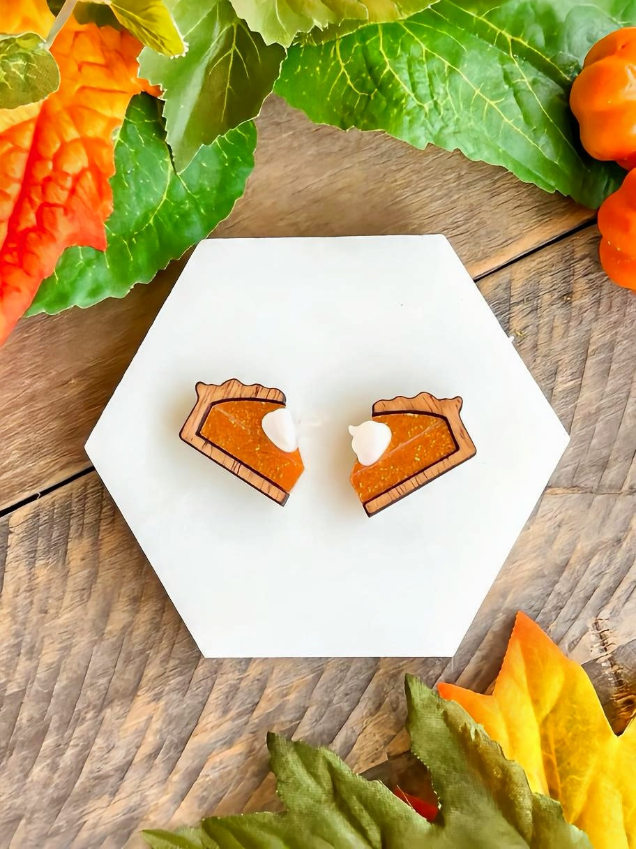 Pumpkin Pie Stud Earrings