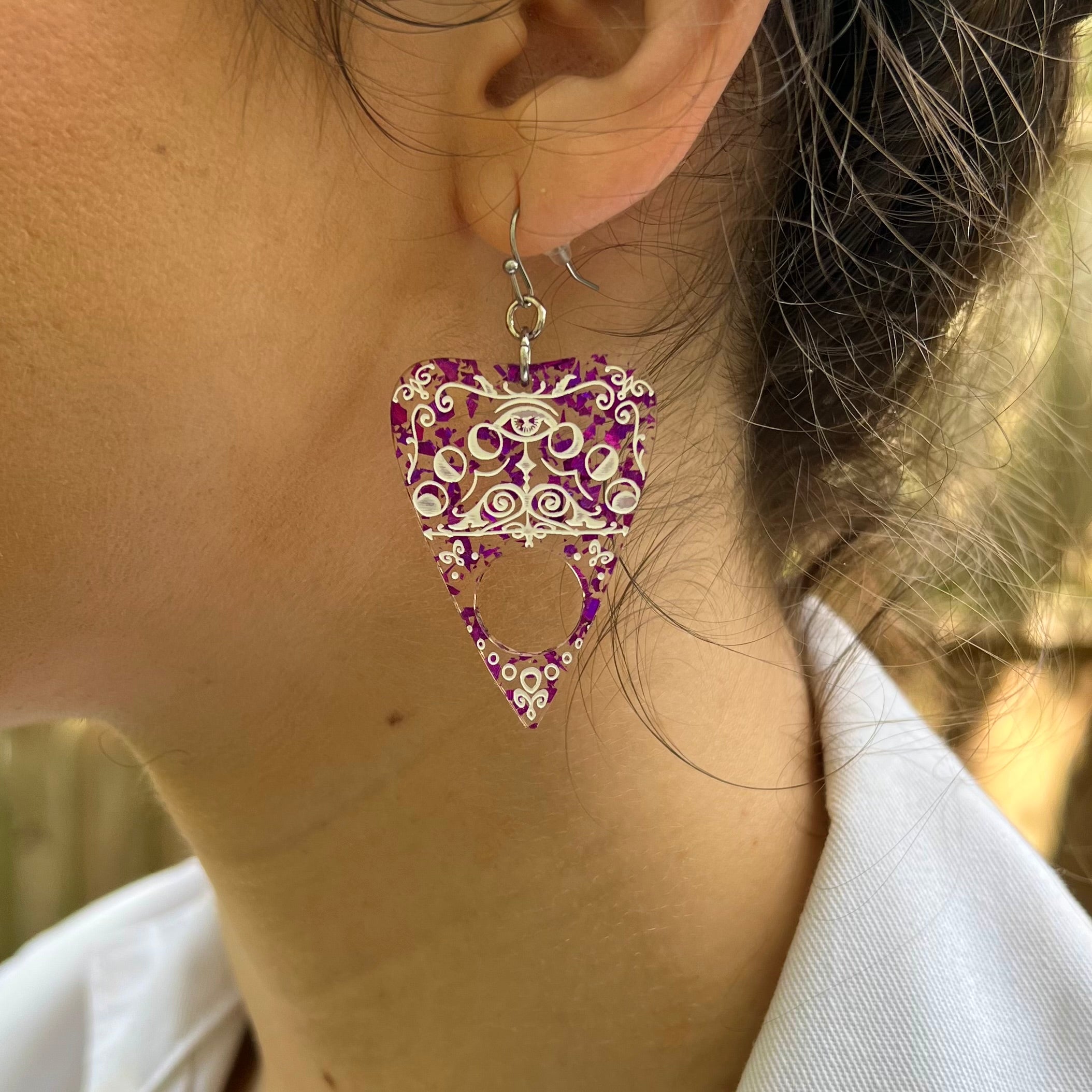 Ouija Planchette Earrings