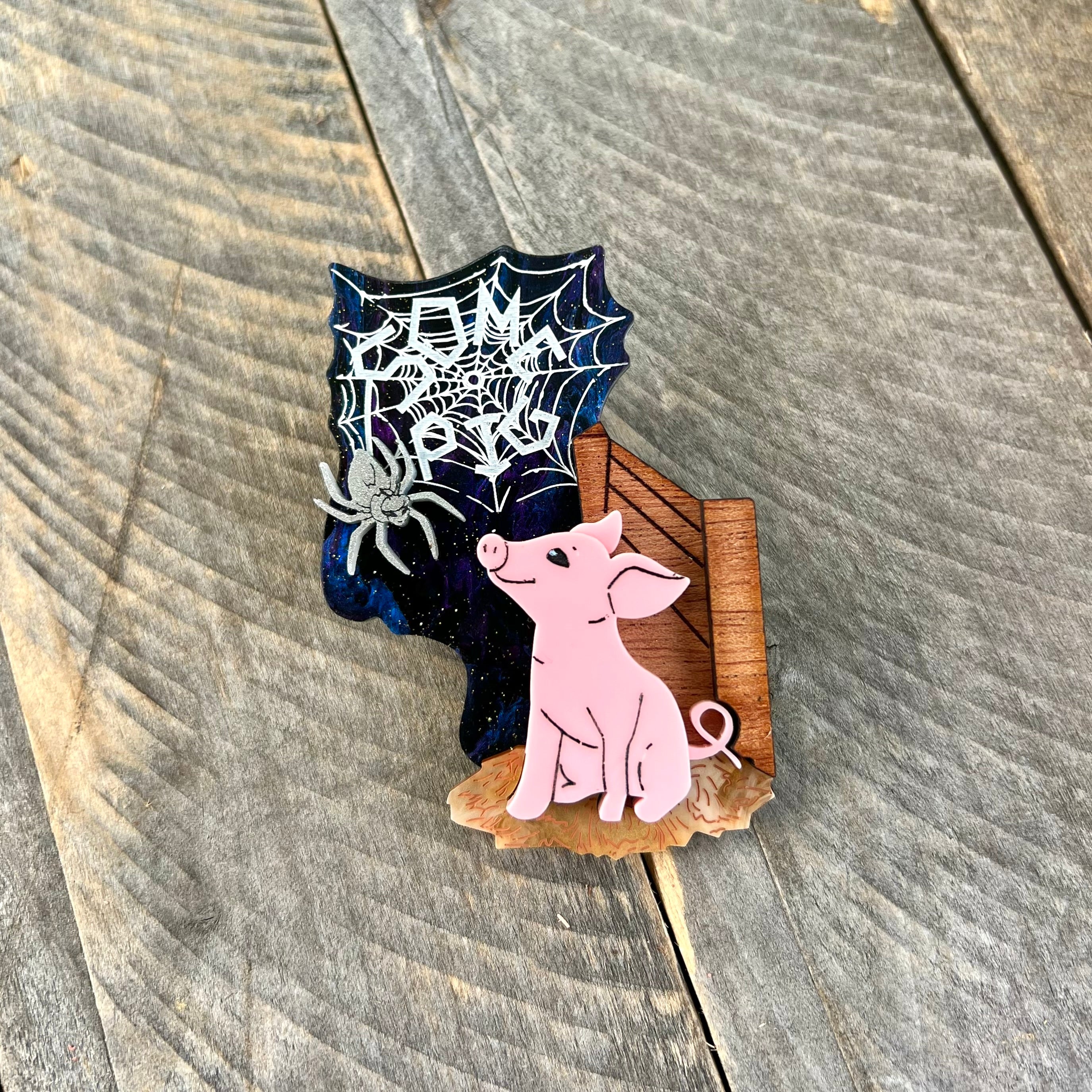 Inktober Brooch Treasure Pull