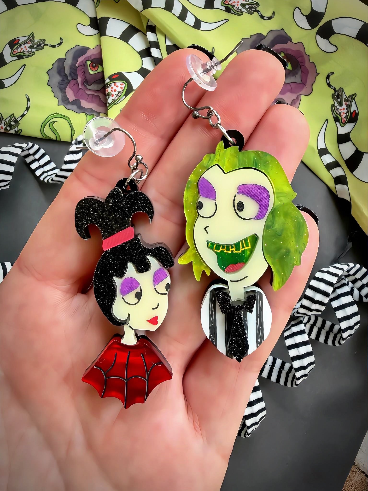 Beetlejuice Earrings