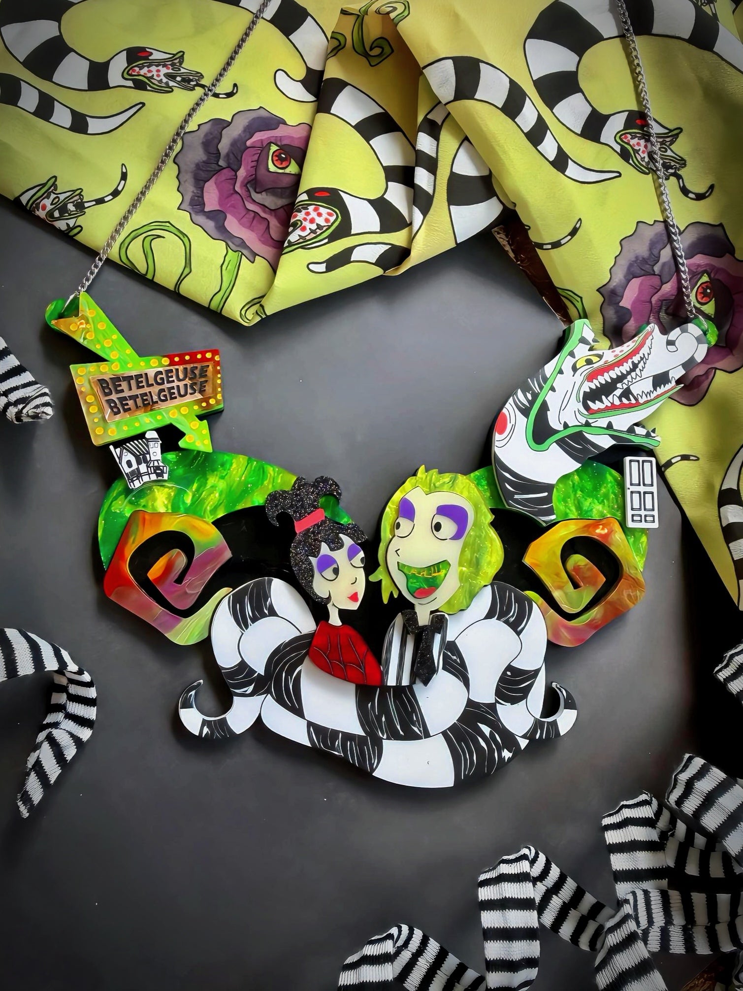 Beetlejuice Statement Necklace