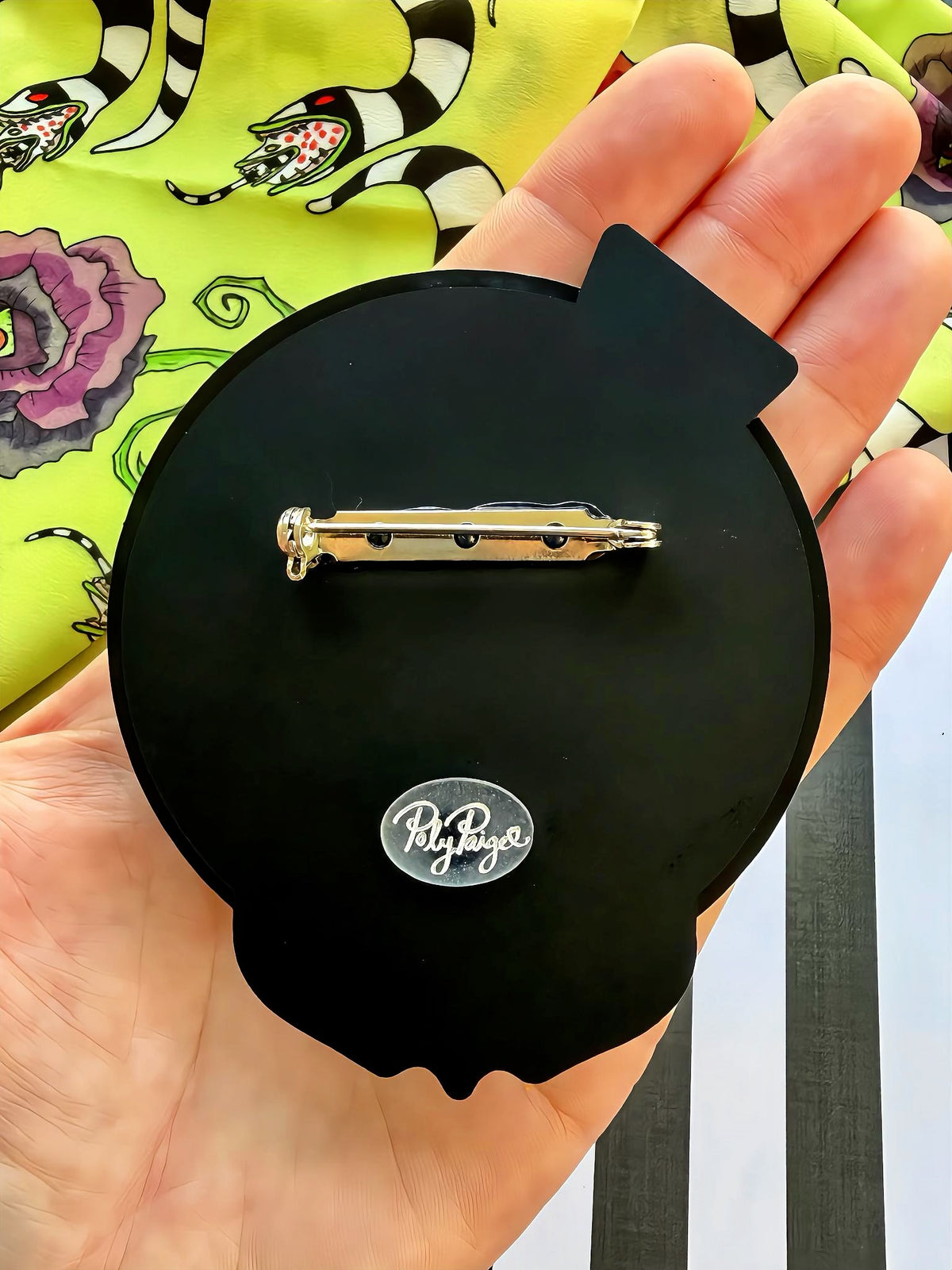 Spooky Spin Countdown Brooch (Interactive) - Interactive Halloween Countdown Statement Pin