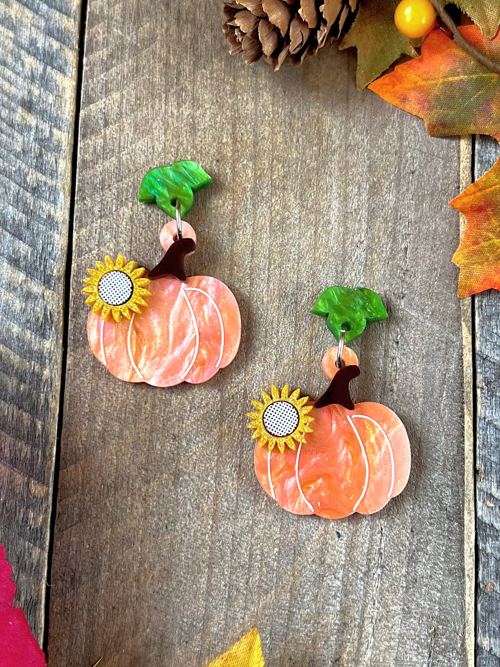 Pumpkin Dangle Earrings