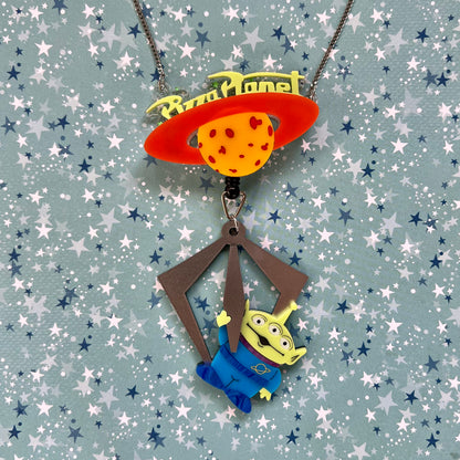Planet Necklace with Alien (Interactive)