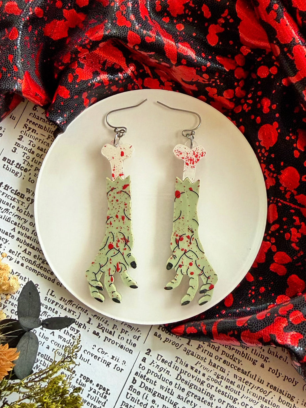 Zombie Hand Earrings