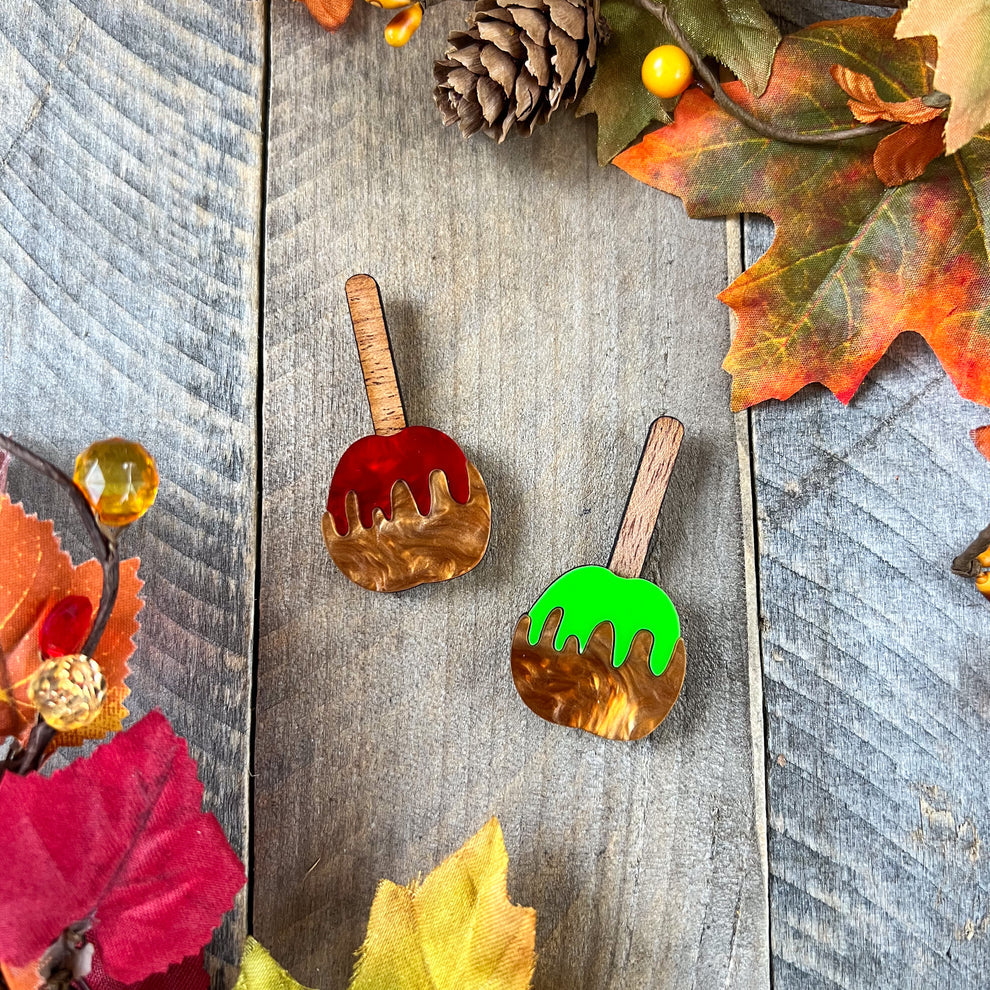 Red Candy Apple Brooch