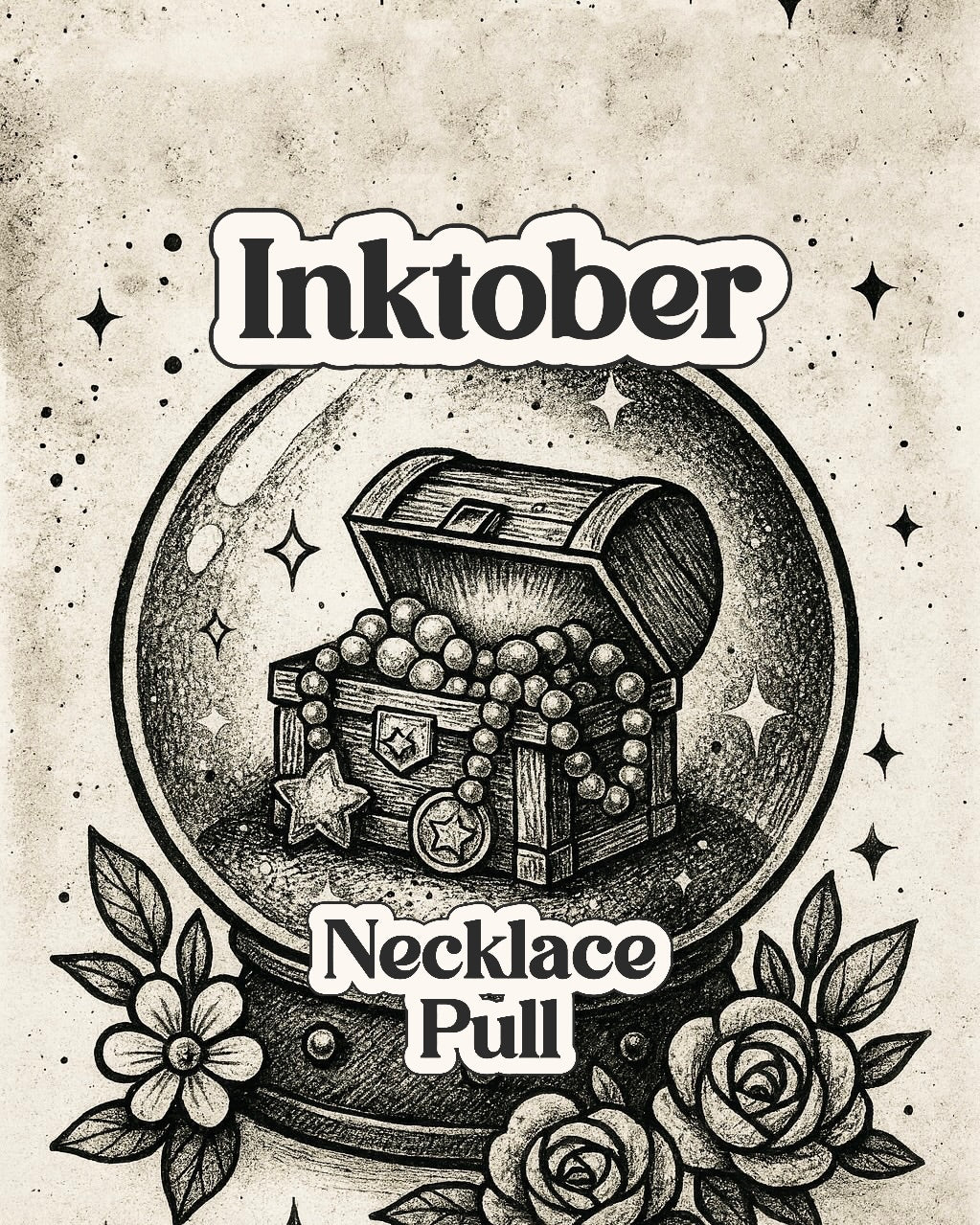 Inktober Necklace Treasure Pull