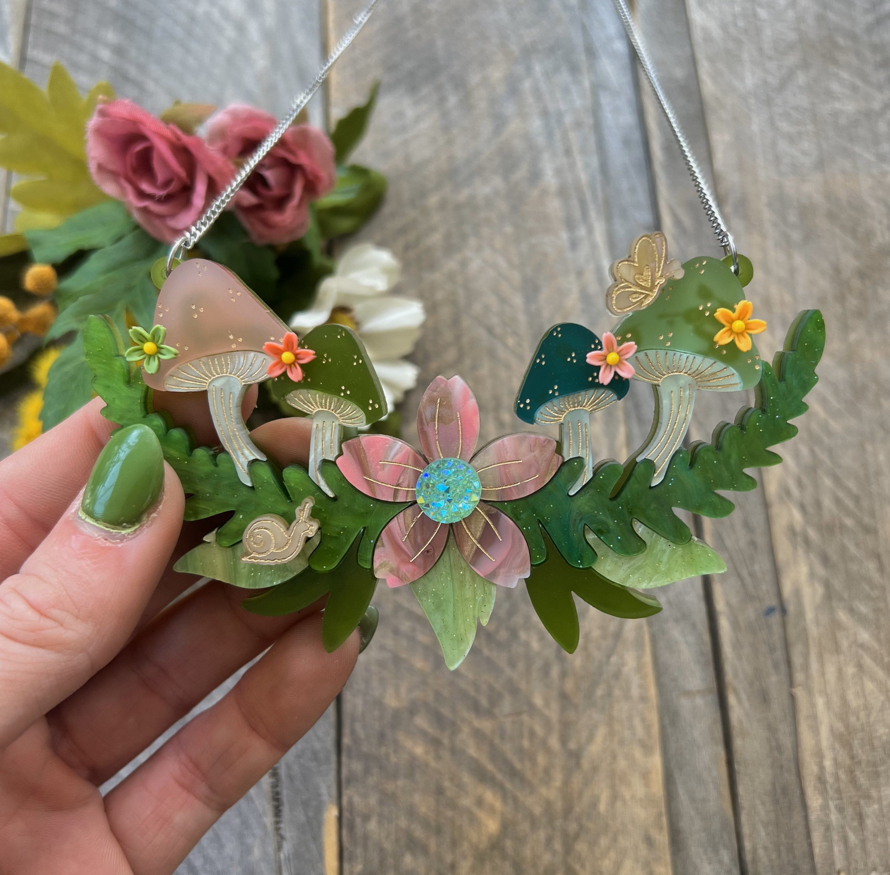 Merry Mushroom Necklace